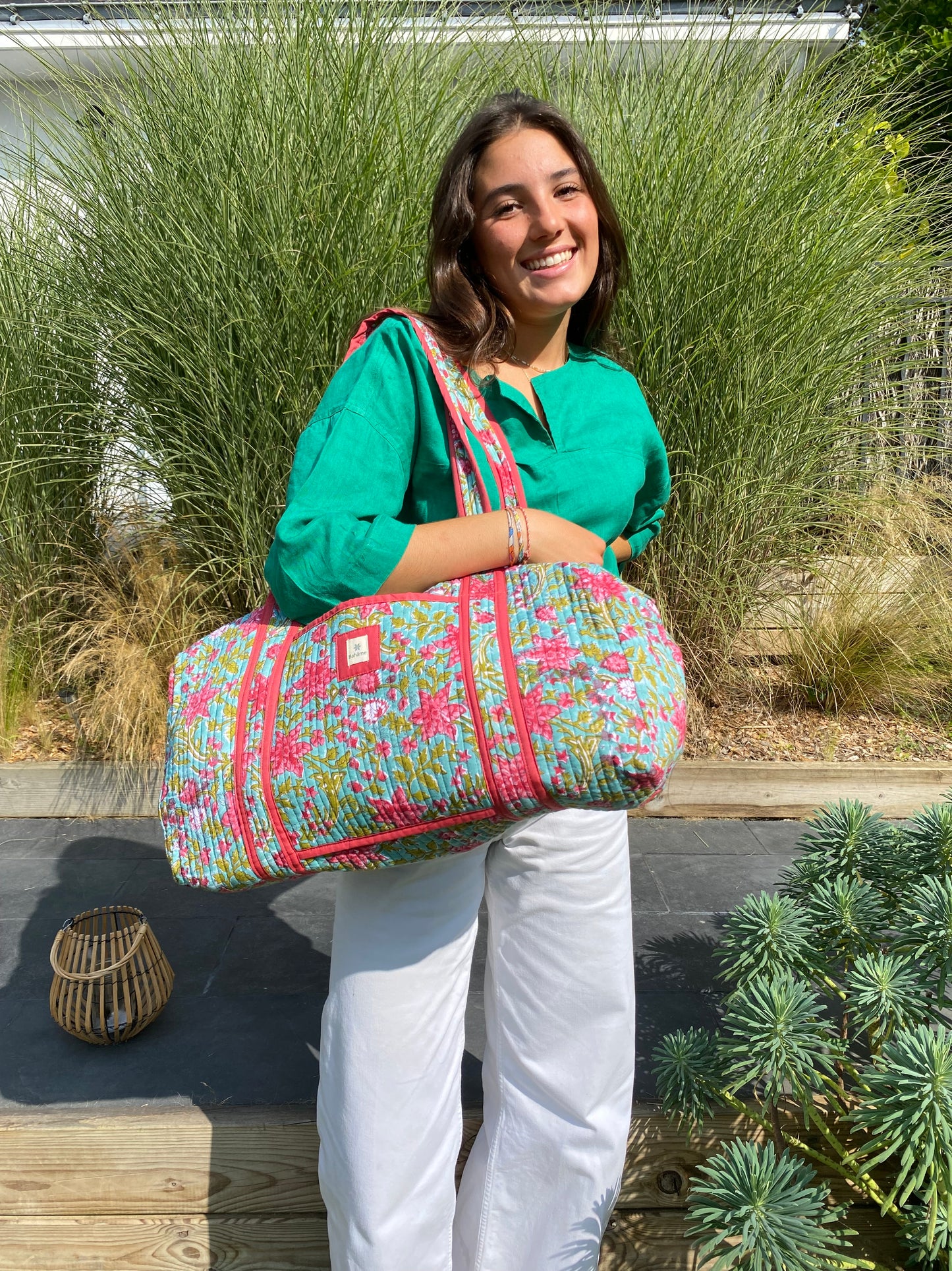 Sac week-end Kiara Pink Flower