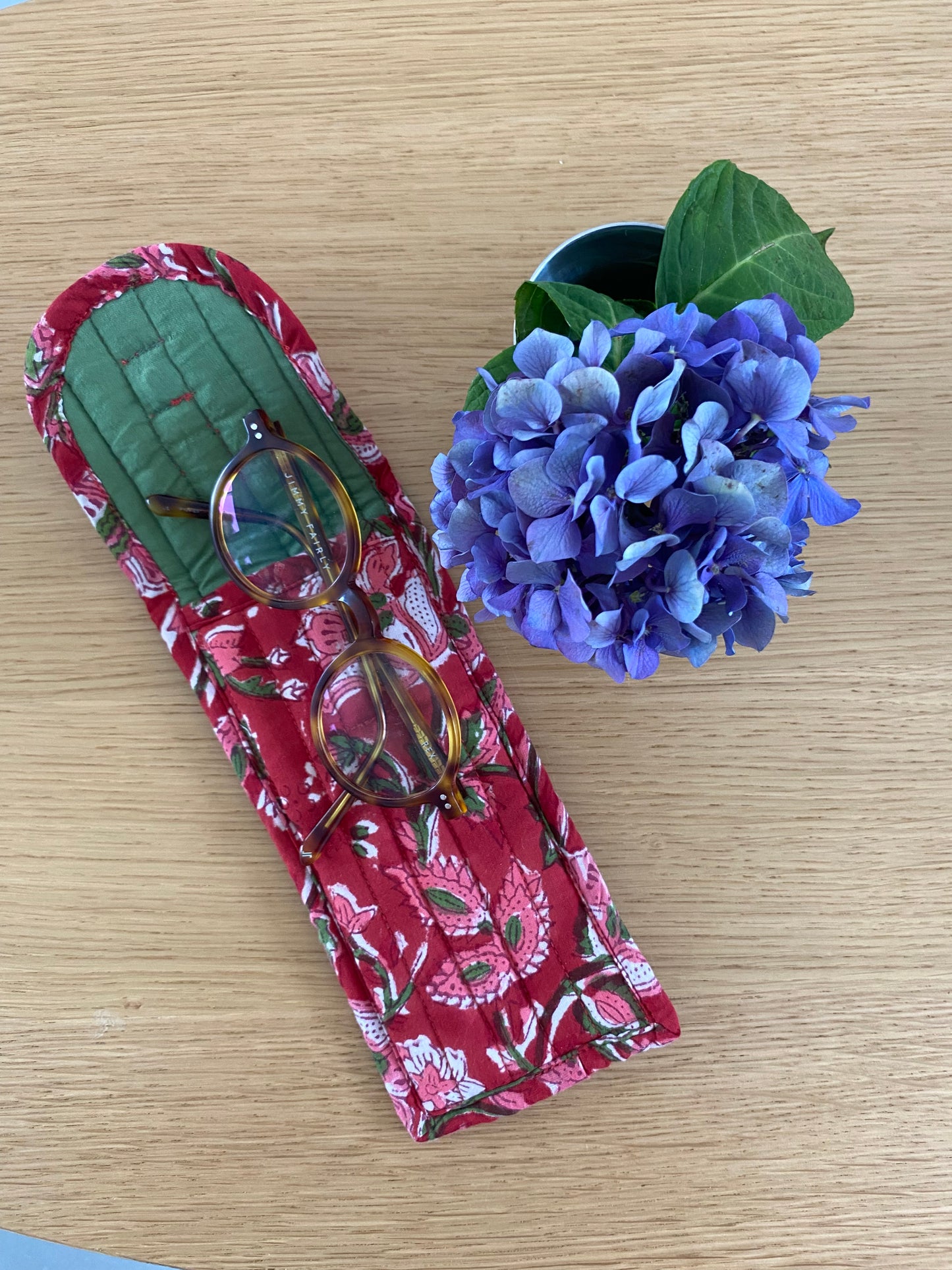 Etui à lunettes Red flower