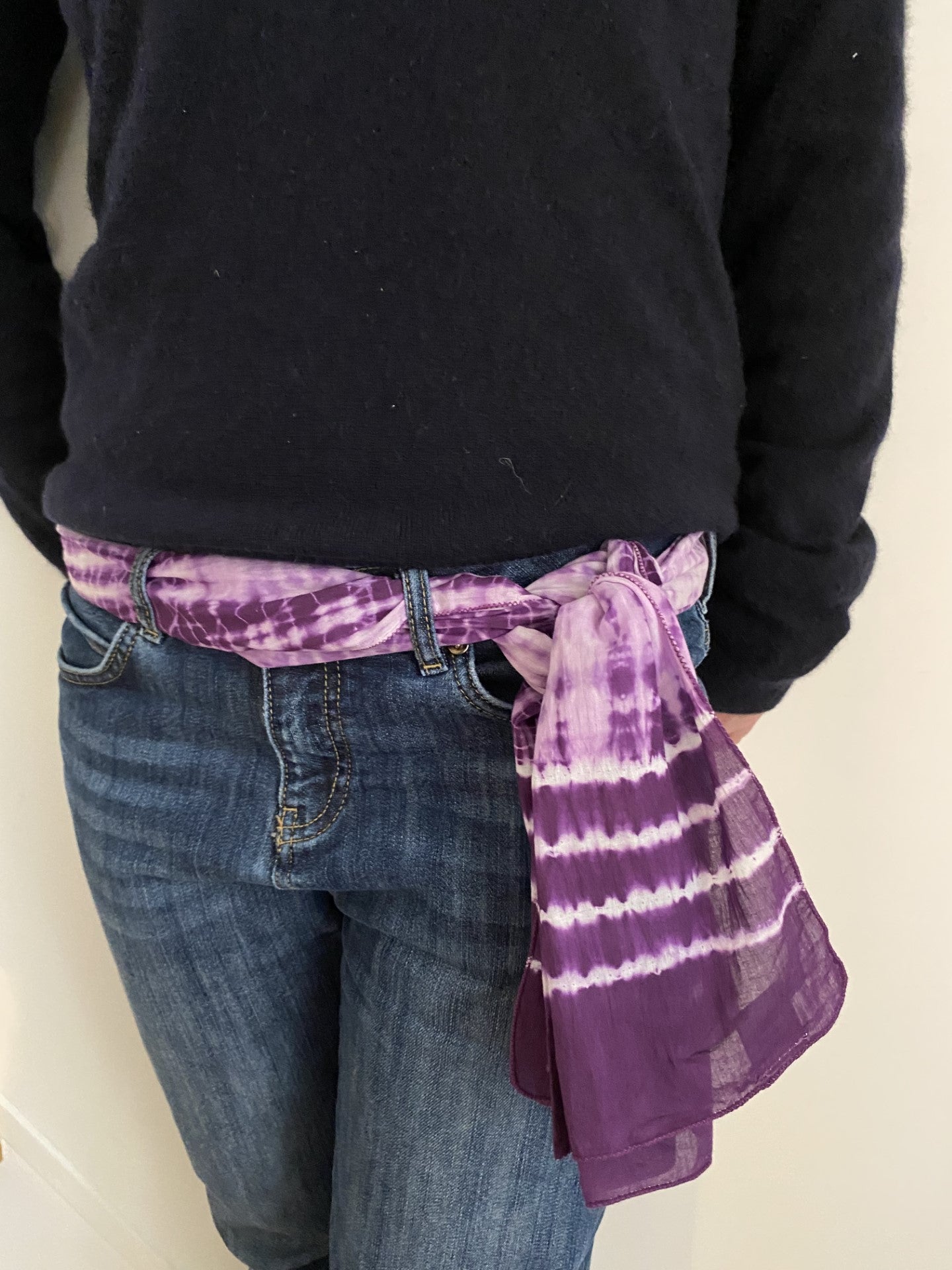 Foulard coton Ila prune