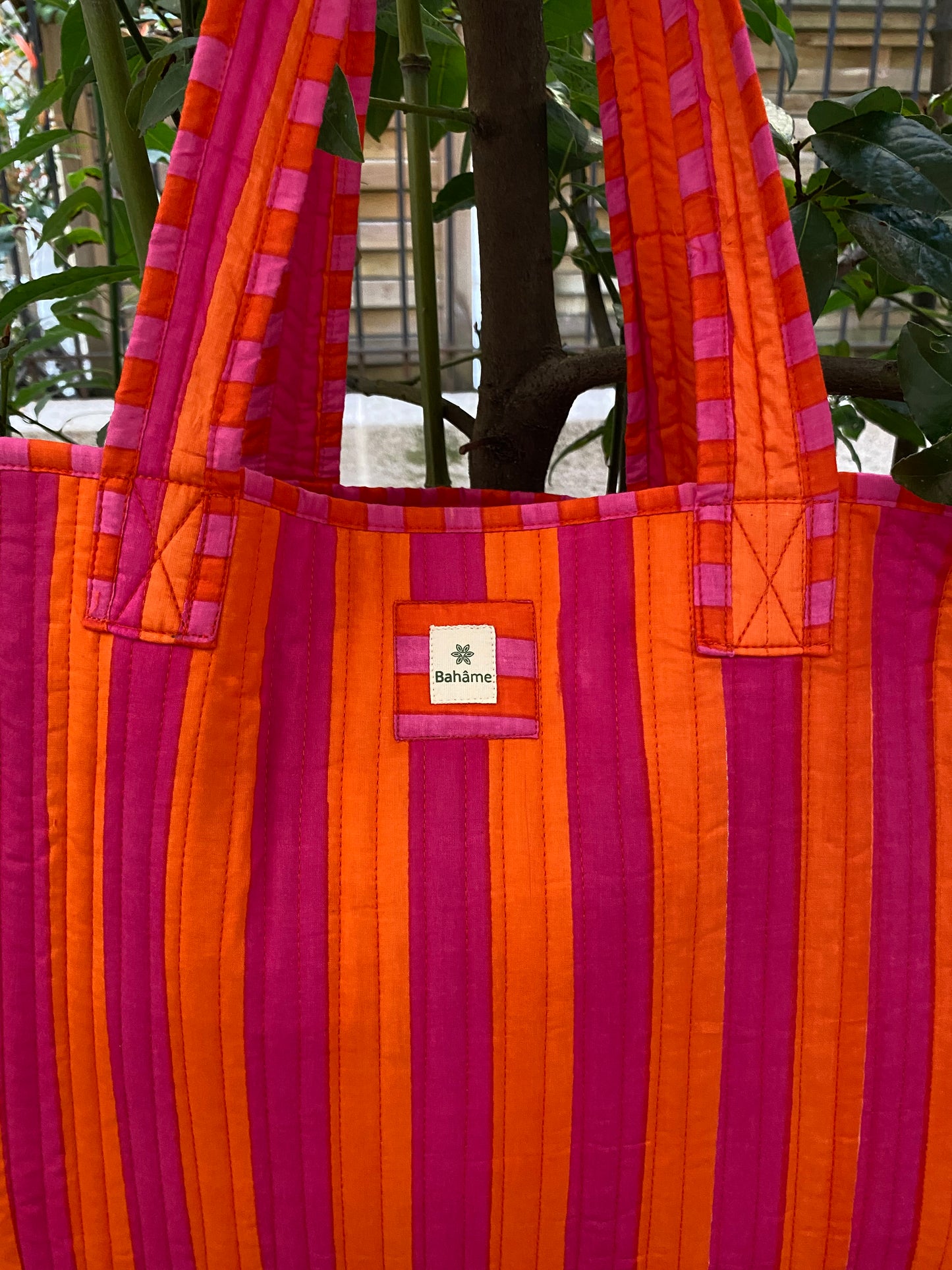 Cabas Devi Orange Stripe