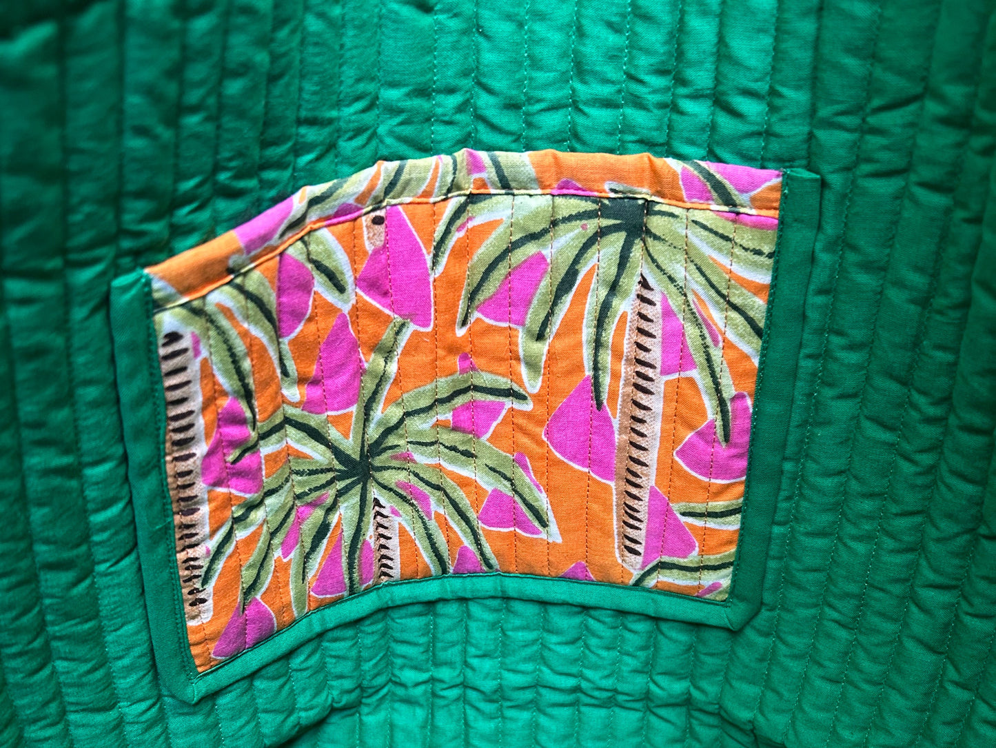 Cabas Devi Orange Palmiers