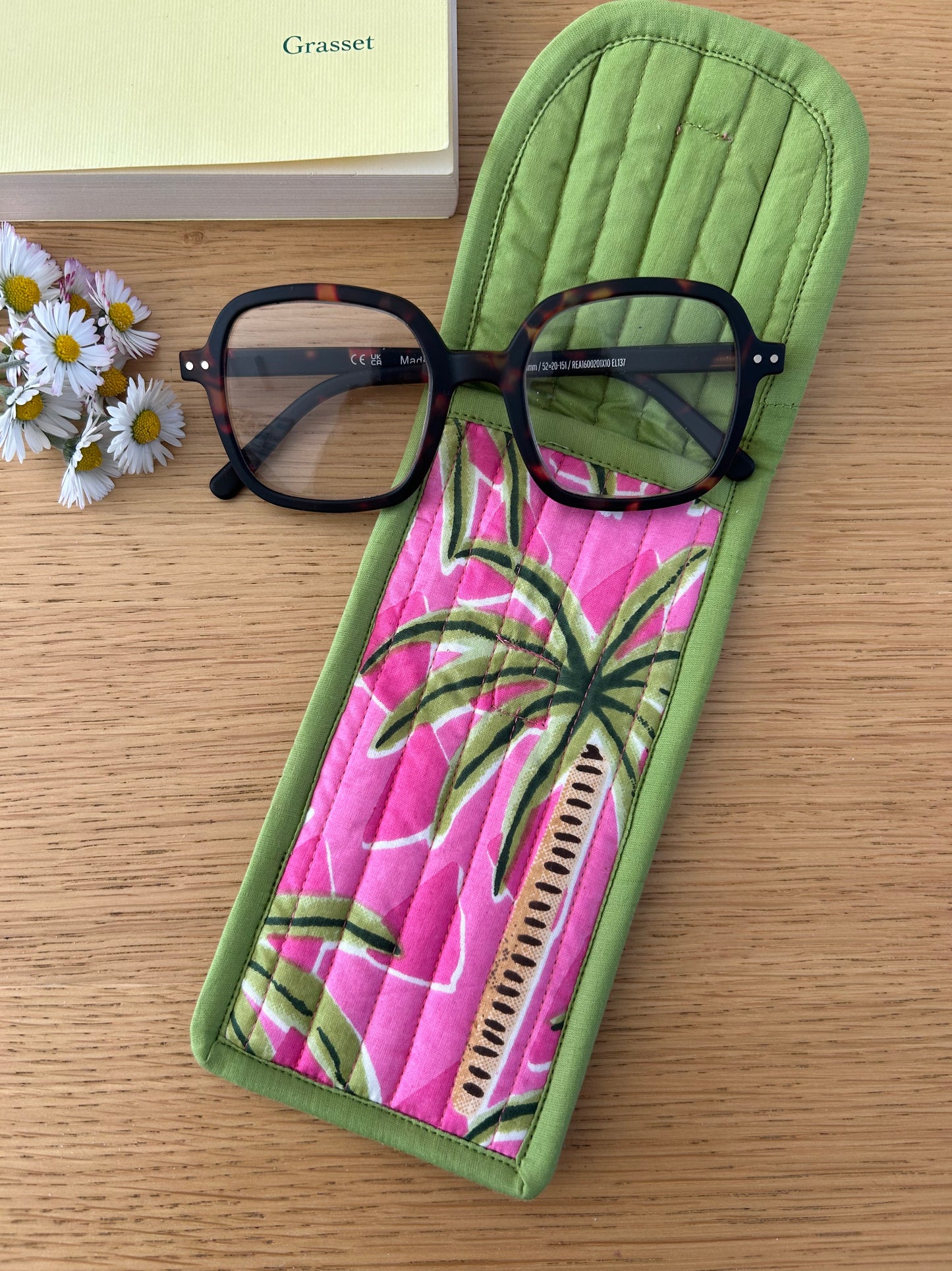 Housse à lunettes Pink Palmiers