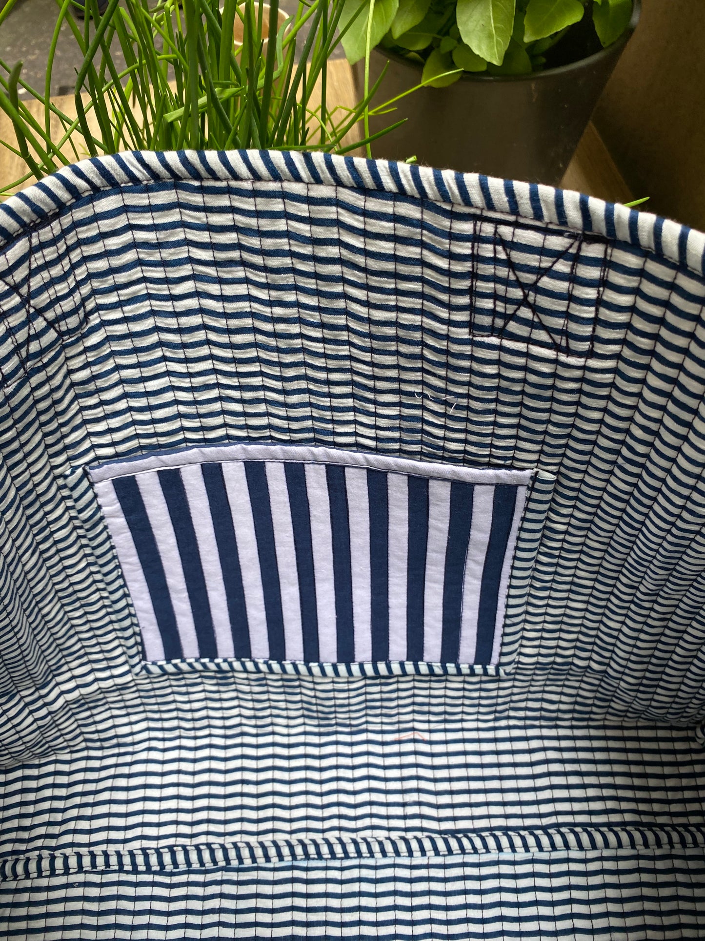 Cabas Devi Blue Stripe