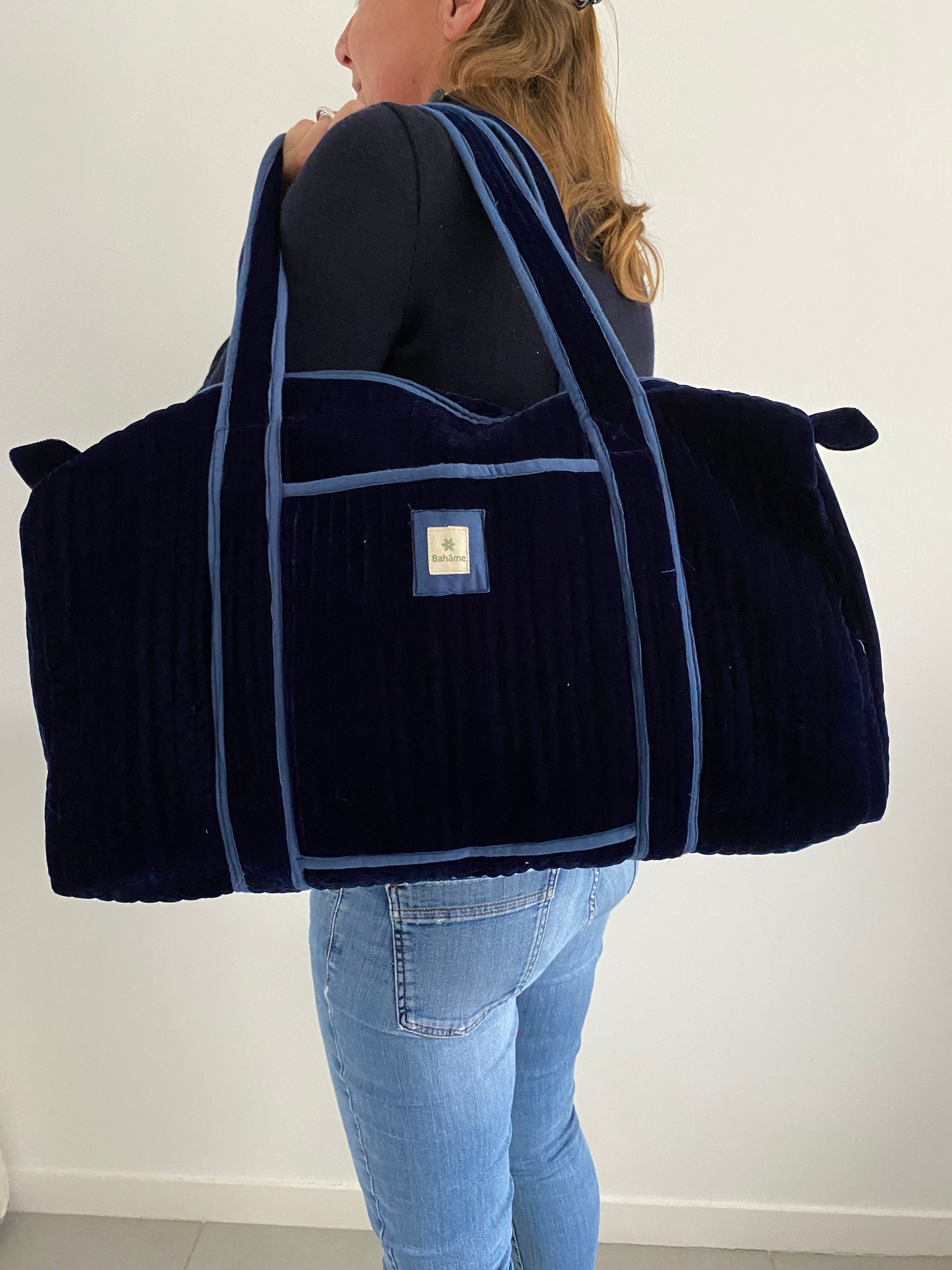 Sac week-end Kiara Blue Velvet