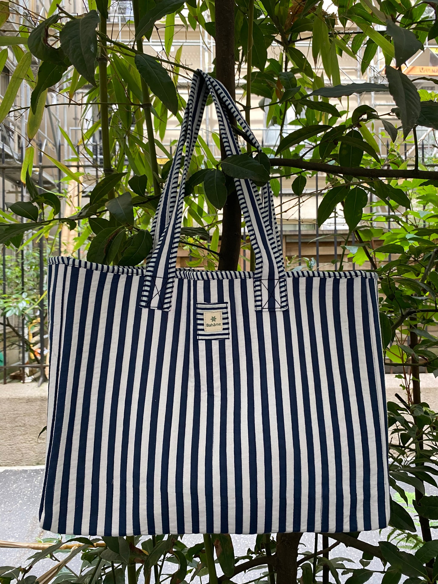 Cabas Indira Blue Stripe