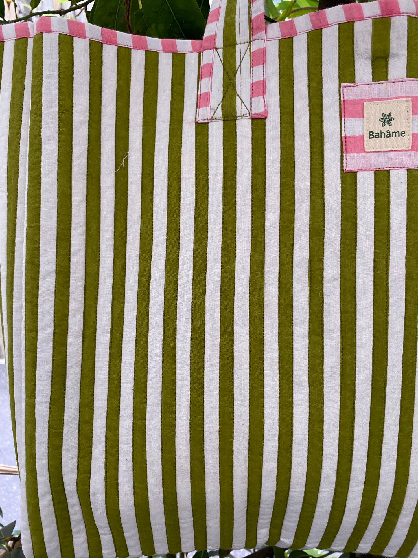 Cabas Devi Green Stripe