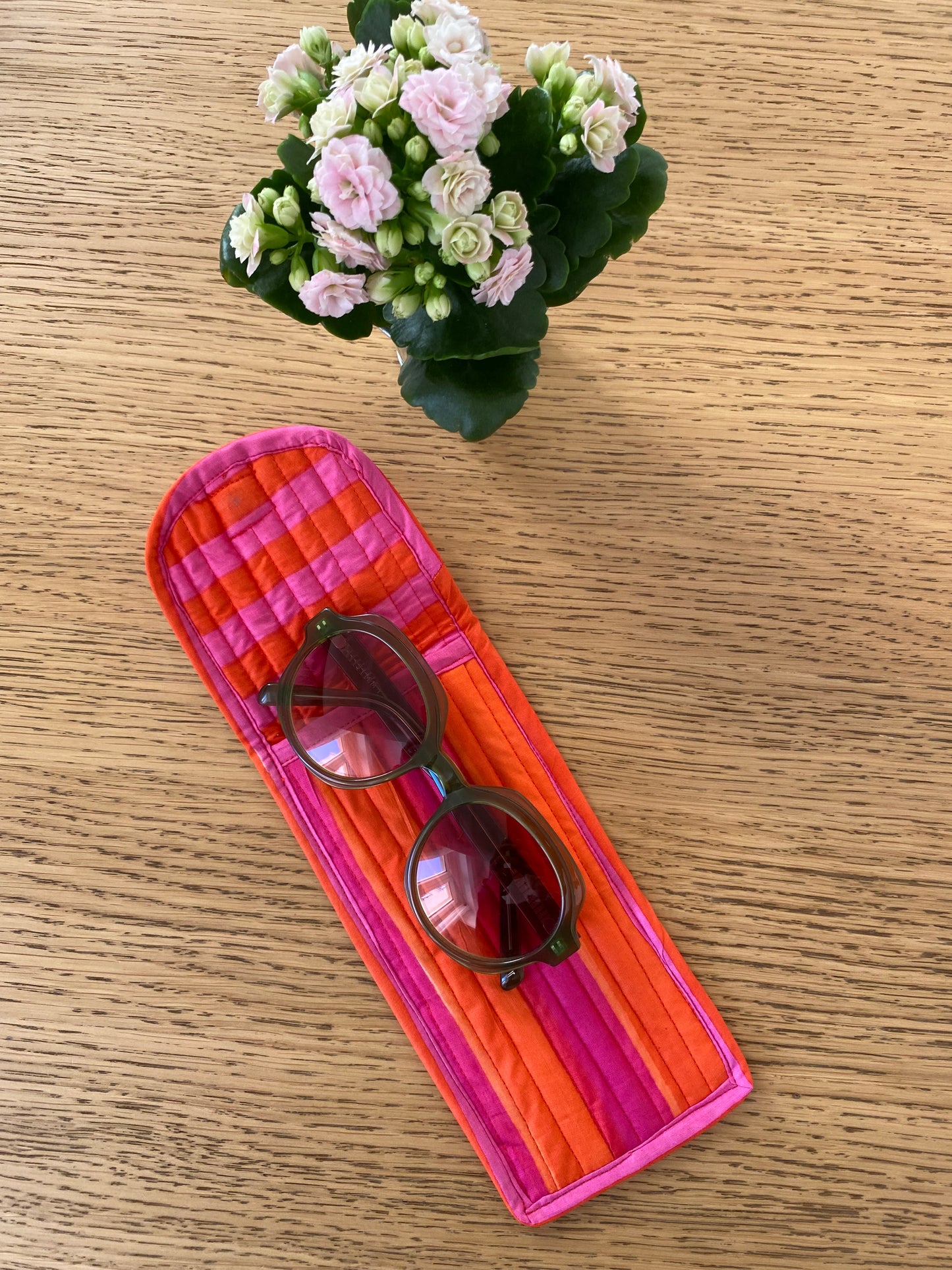 Etui à lunettes Orange Stripe