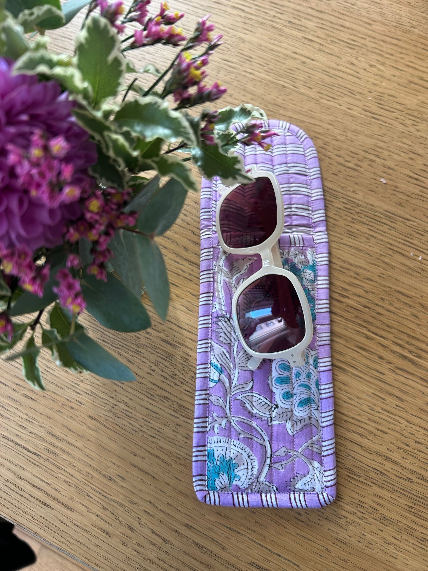 Housse à lunettes Purple Flower