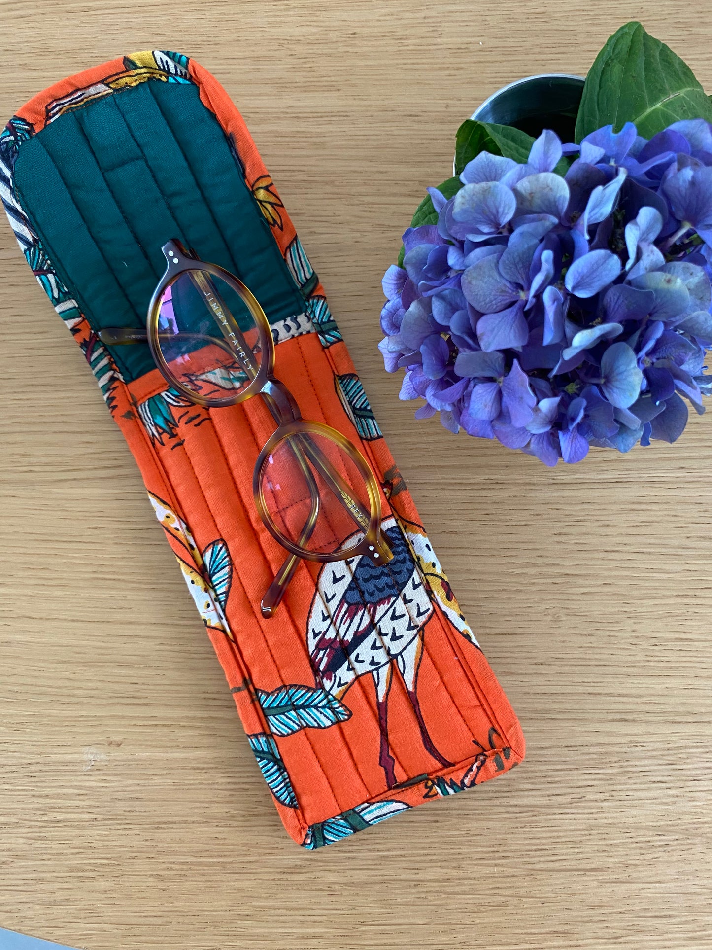 Etui à lunettes Orange Jungle