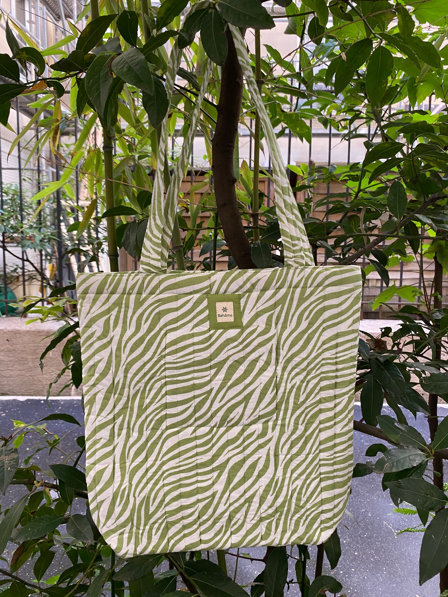 Cabas Kali Green Zebra