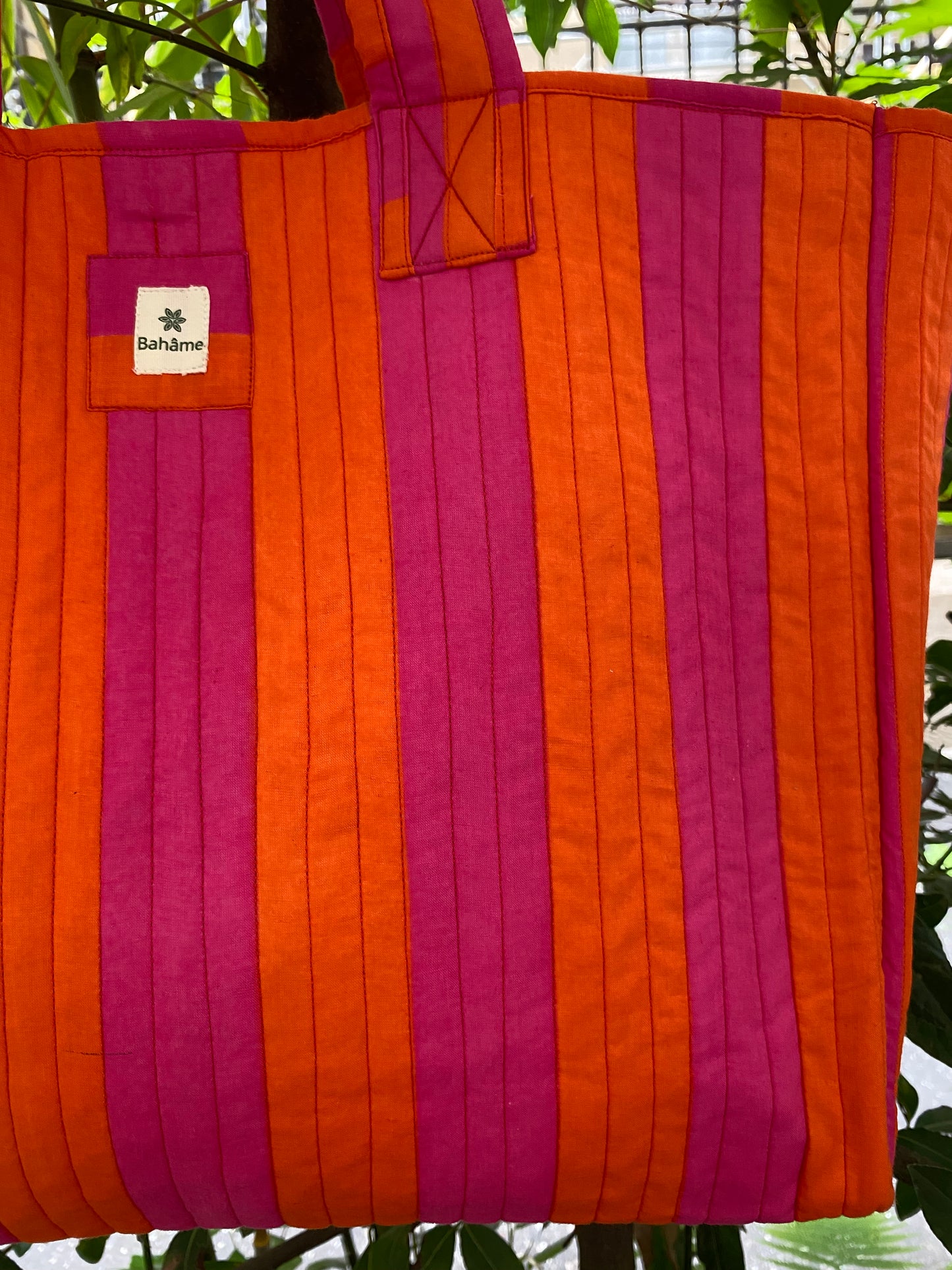 Cabas Indira Orange Stripe