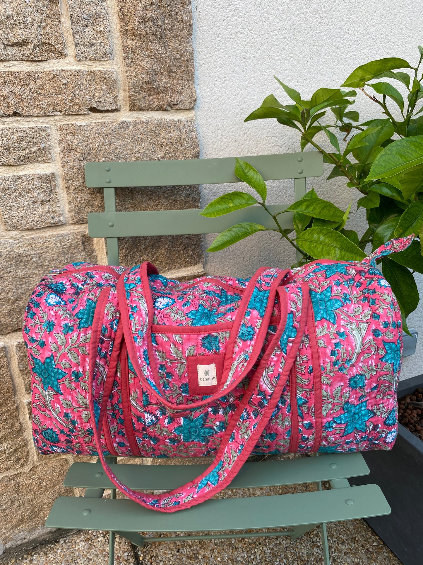 Sac week-end Kiara Blue Flower