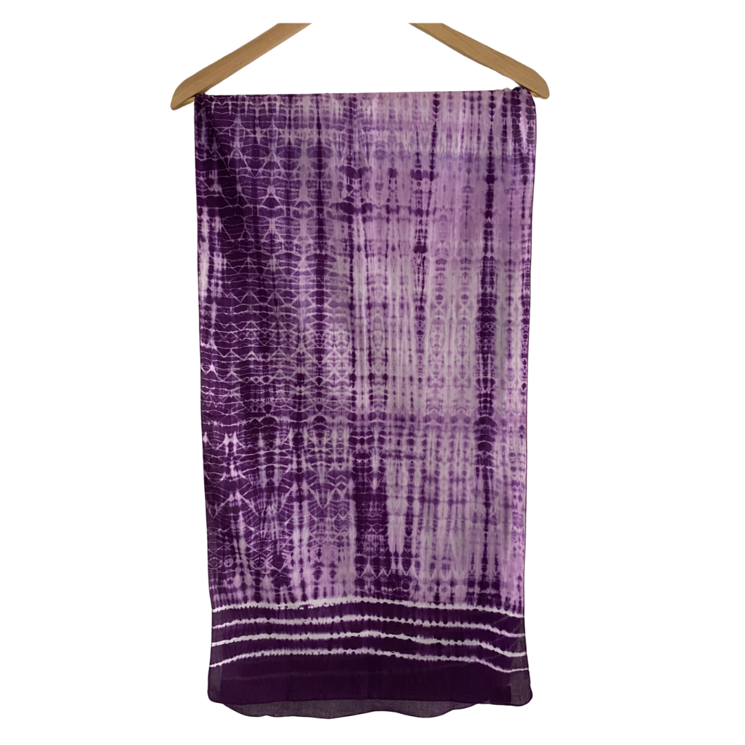 Foulard coton Ila prune