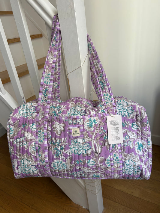 Sac week-end Kiara Purple Flower