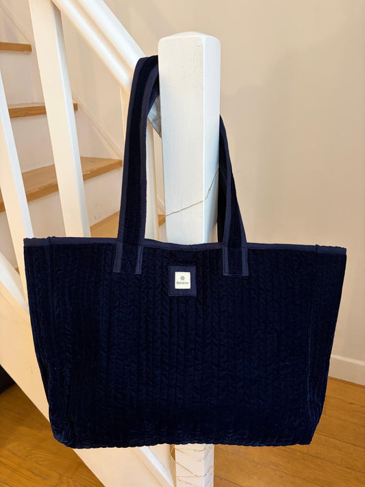 Cabas Indira Blue Velvet