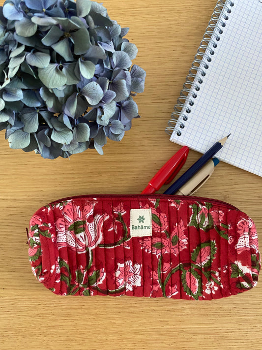 Trousse écolier red flower