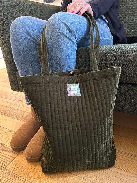 Cabas Kali Kaki Velvet