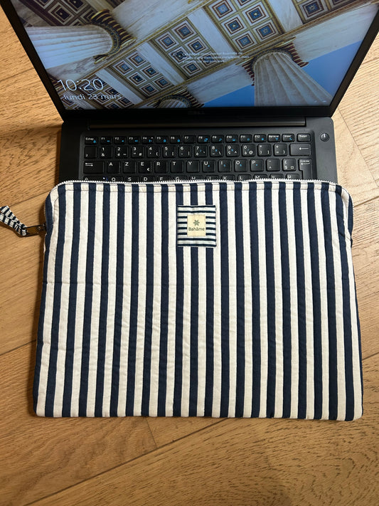 Pochette ordinateur Blue Stripes