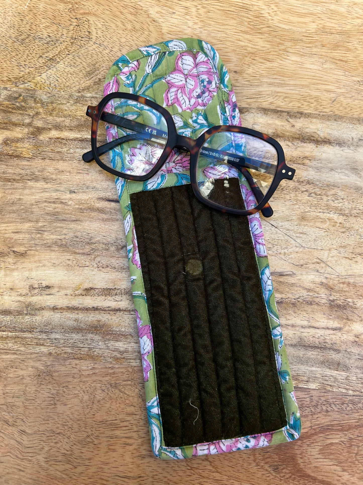 Housse à lunettes Kaki Velvet