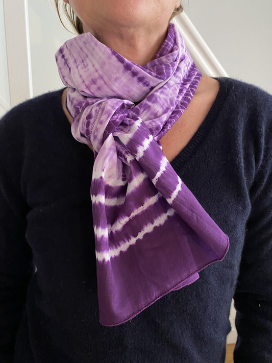 Foulard coton Ila prune
