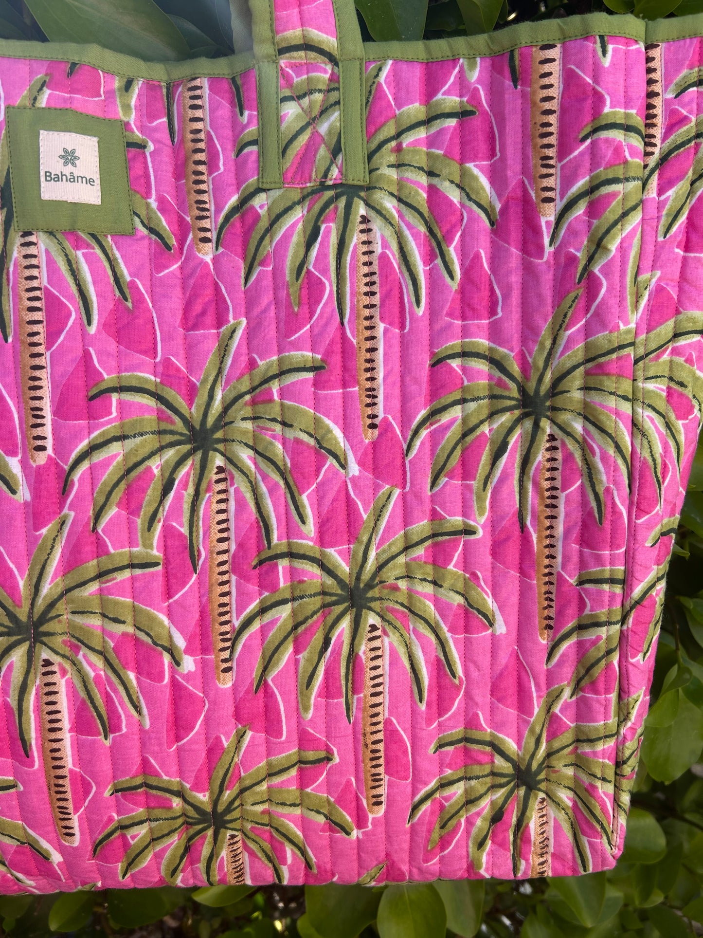 Cabas Indira Pink Palmiers