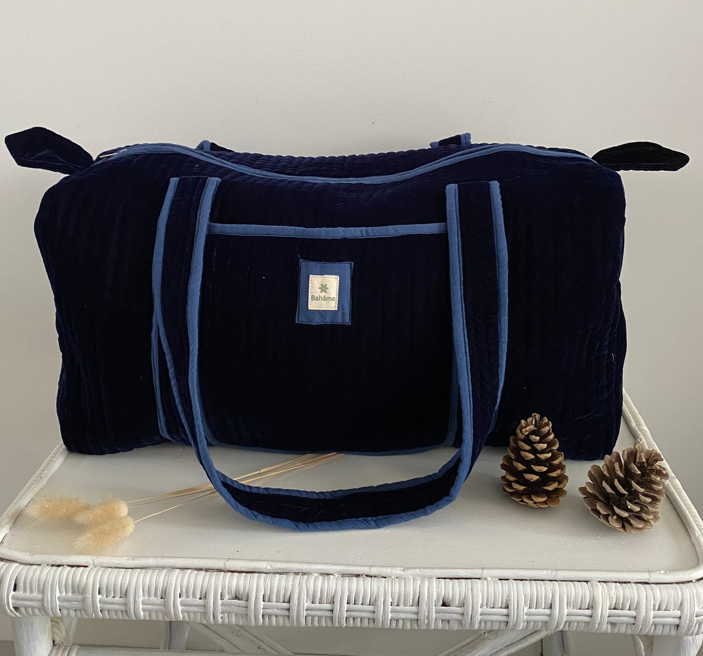 Sac week-end Kiara Blue Velvet