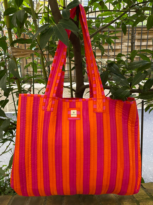 Cabas Devi Orange Stripe