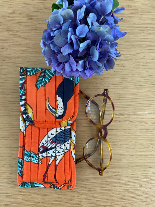 Etui à lunettes Orange Jungle