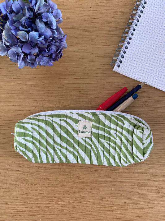 Trousse écolier green zebra
