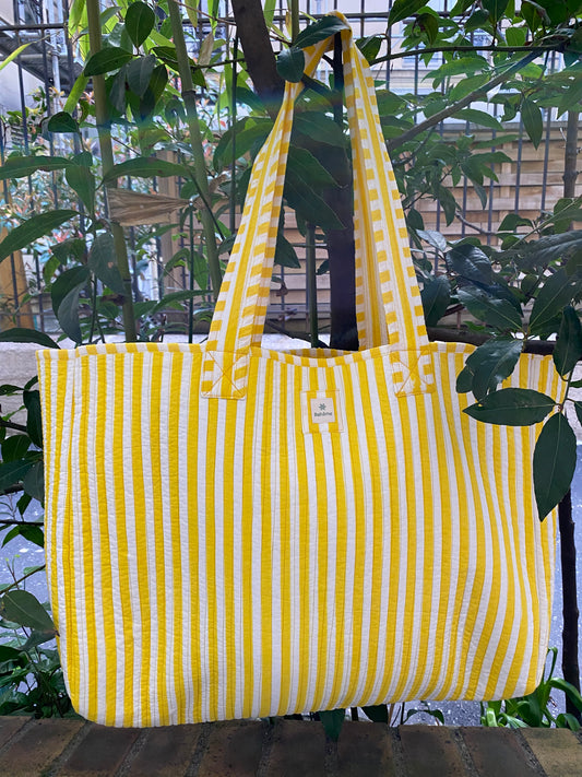 Cabas Devi Yellow Stripe