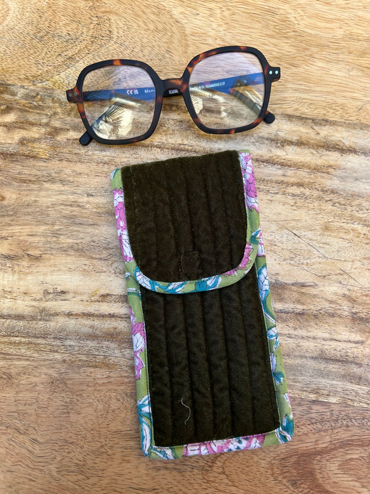 Housse à lunettes Kaki Velvet