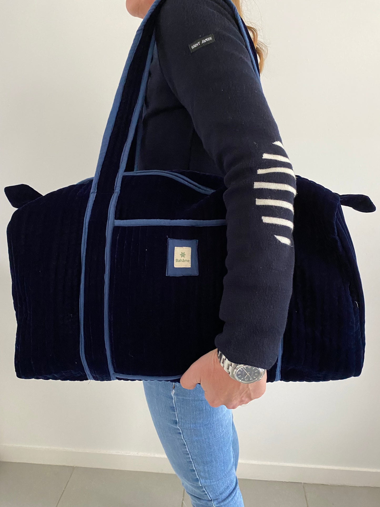 Sac week-end Kiara Blue Velvet