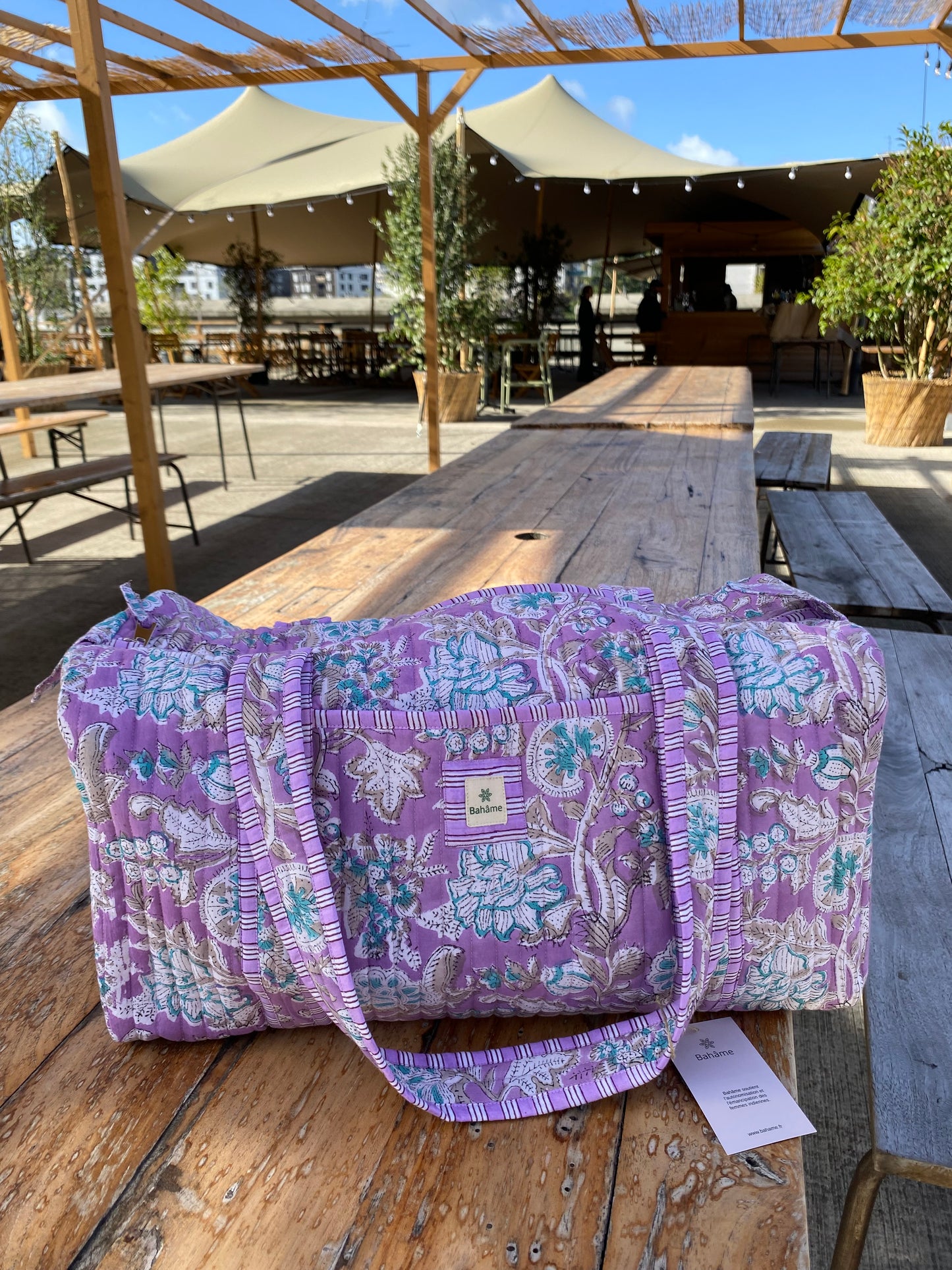 Sac week-end Kiara Purple Flower