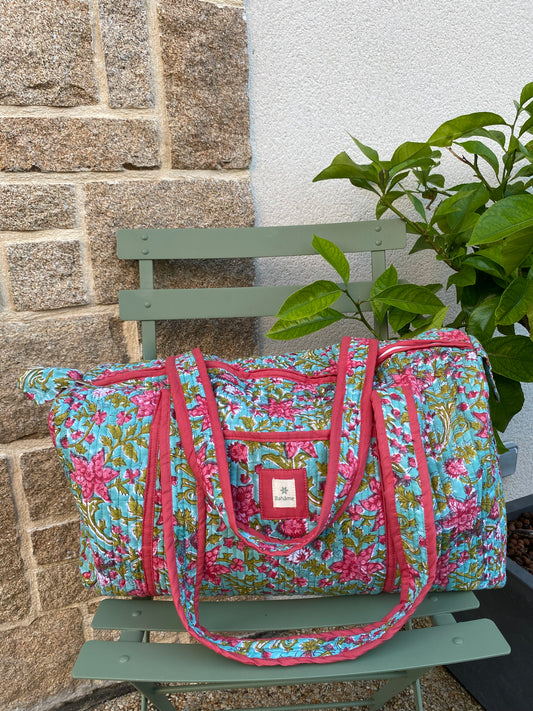 Sac week-end Kiara Pink Flower
