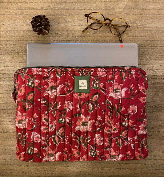 Pochette ordinateur Red Flower