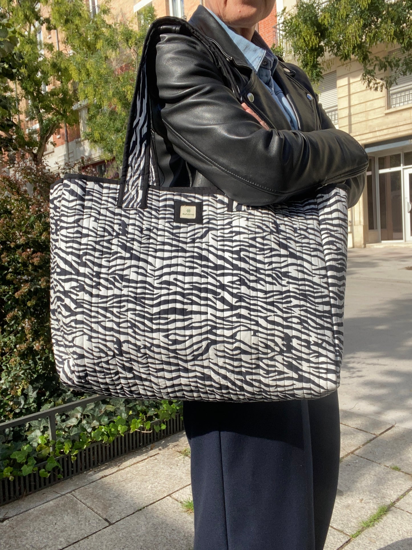 Cabas Indira Black Zebra