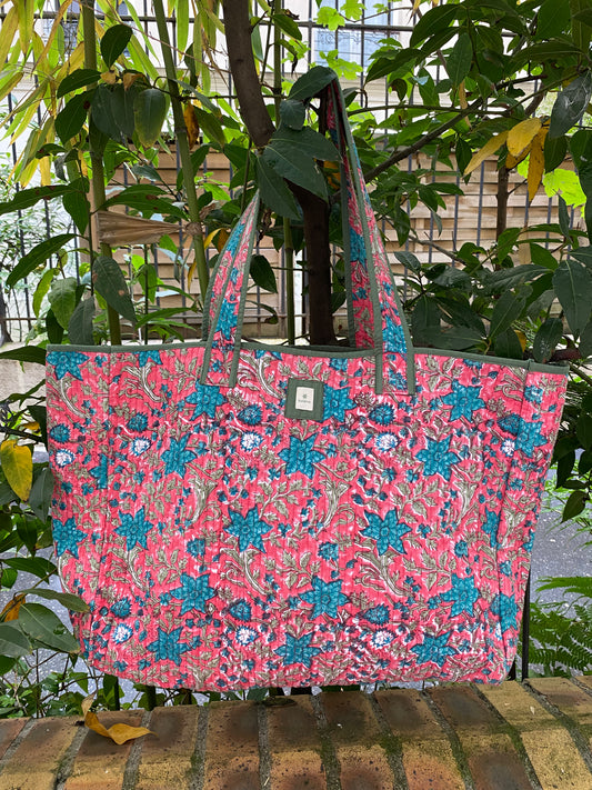 Cabas Devi Blue Flower