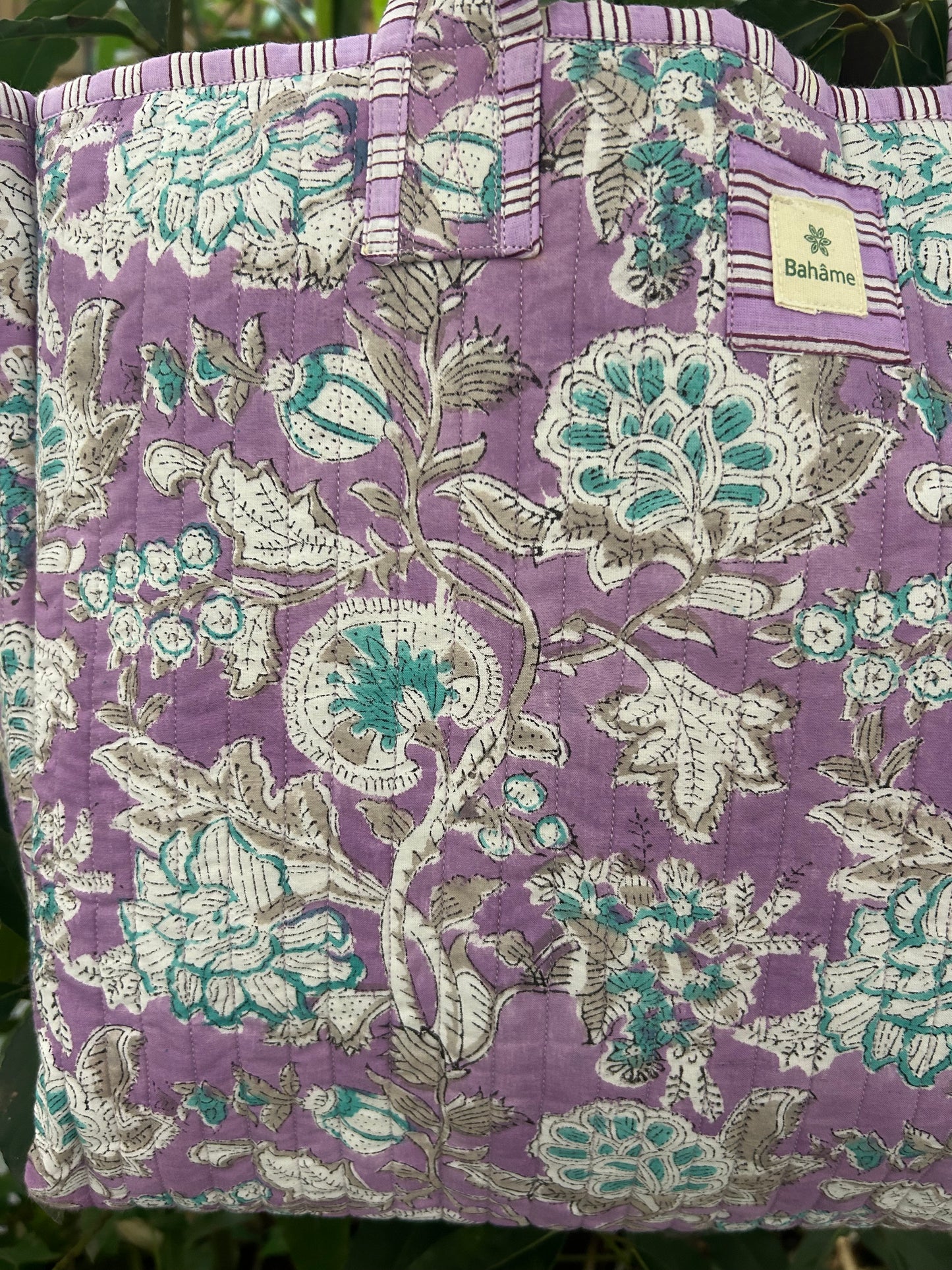 Cabas Indira Purple Flower