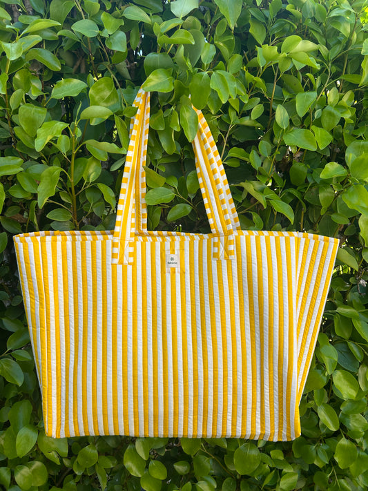 Cabas Indira Yellow Stripes